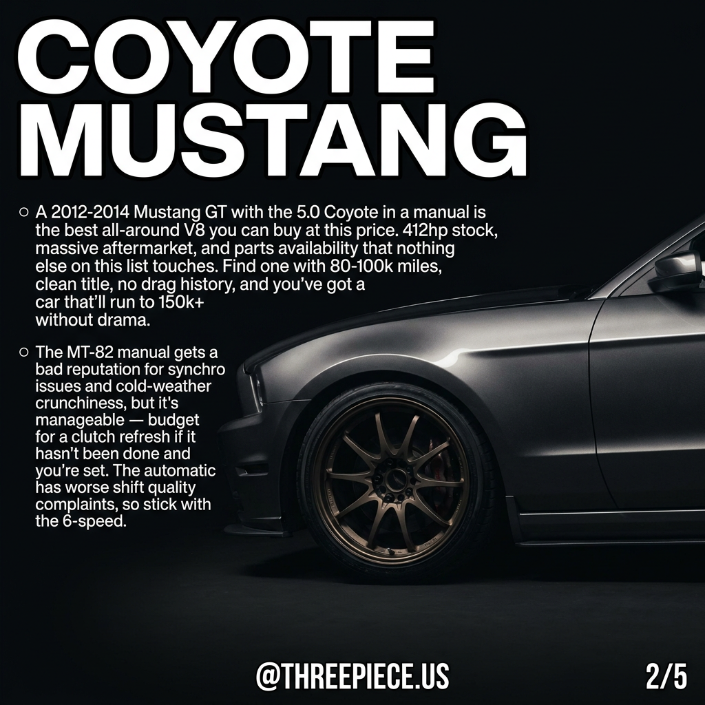 2012-2014 Ford Mustang GT 5.0 Coyote V8 best budget V8 car