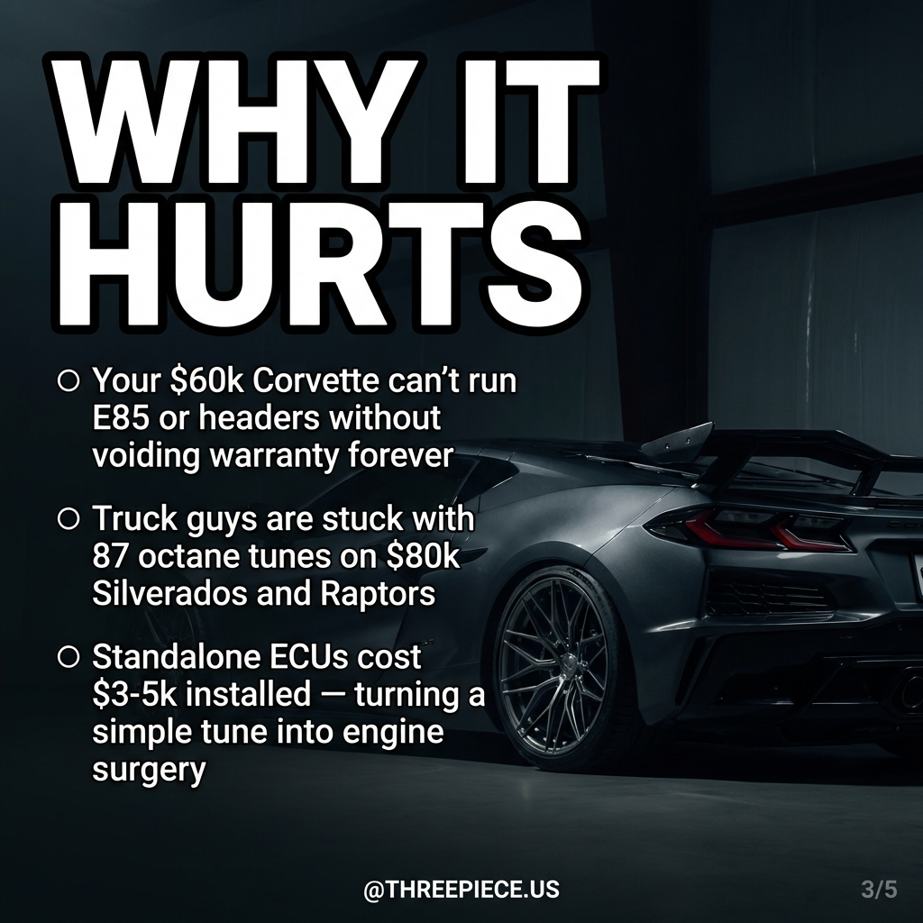 Corvette C8 with headers unable to run proper tune due to ECU encryption