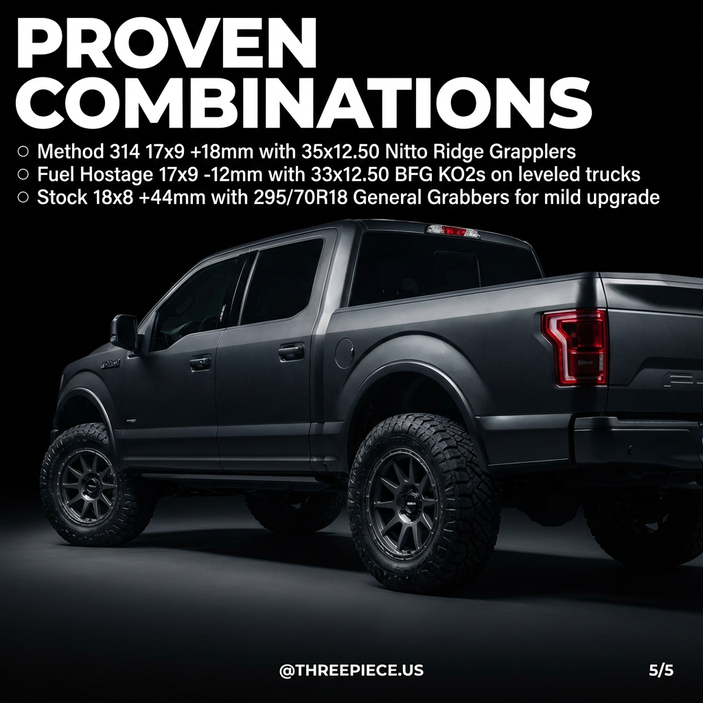 Ford F-150 proven wheel and tire combinations Method Fuel wheels