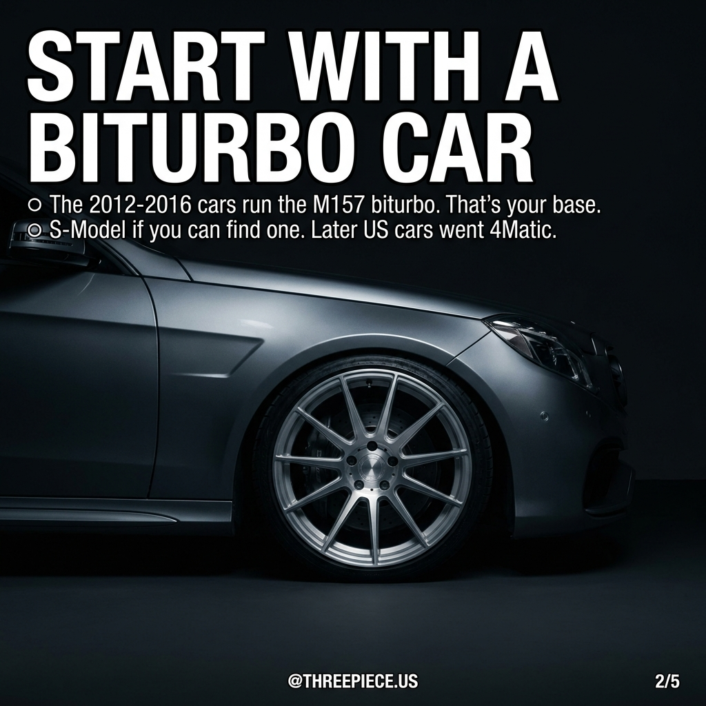 2012-2016 Mercedes W212 E63 AMG with M157 biturbo V8 - correct base car for a build