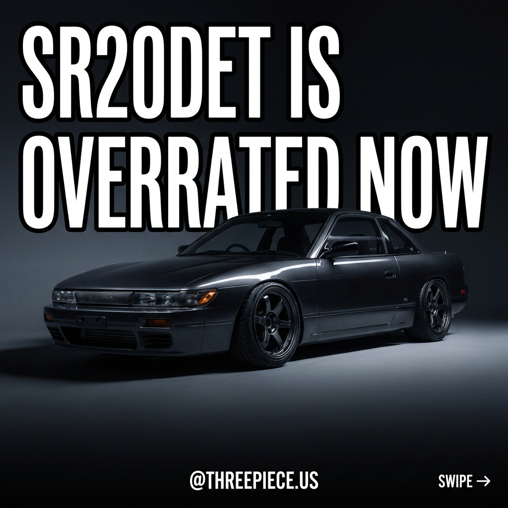 SR20DET engine bay in Nissan 240SX S13