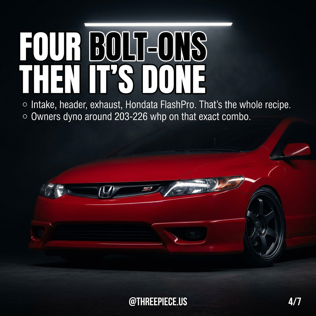 Civic Si K20Z3 bolt-on recipe: intake, header, exhaust and Hondata FlashPro dyno results