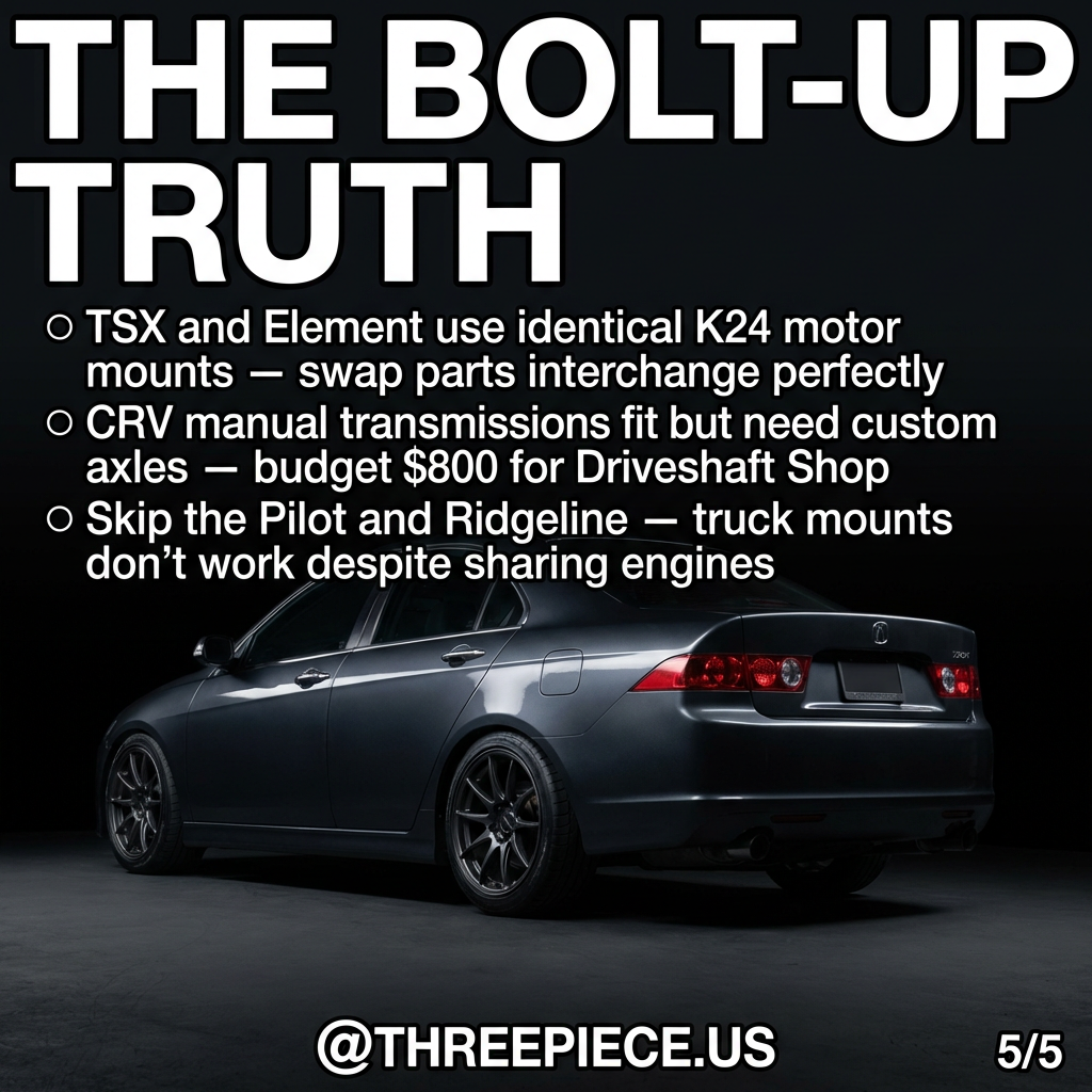 K-series swap motor mounts compatibility TSX Element