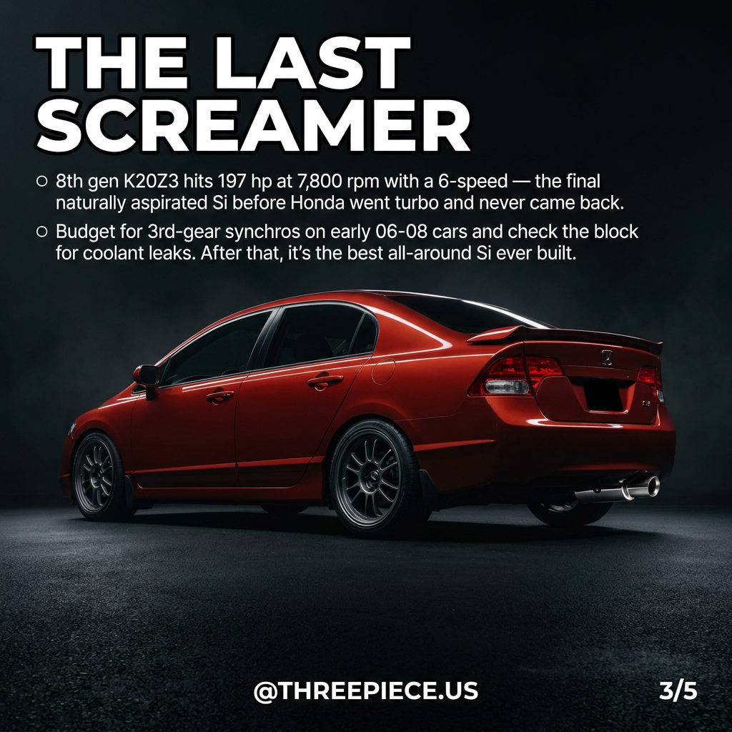 8th generation Honda Civic Si FA5 FG2 with K20Z3 engine