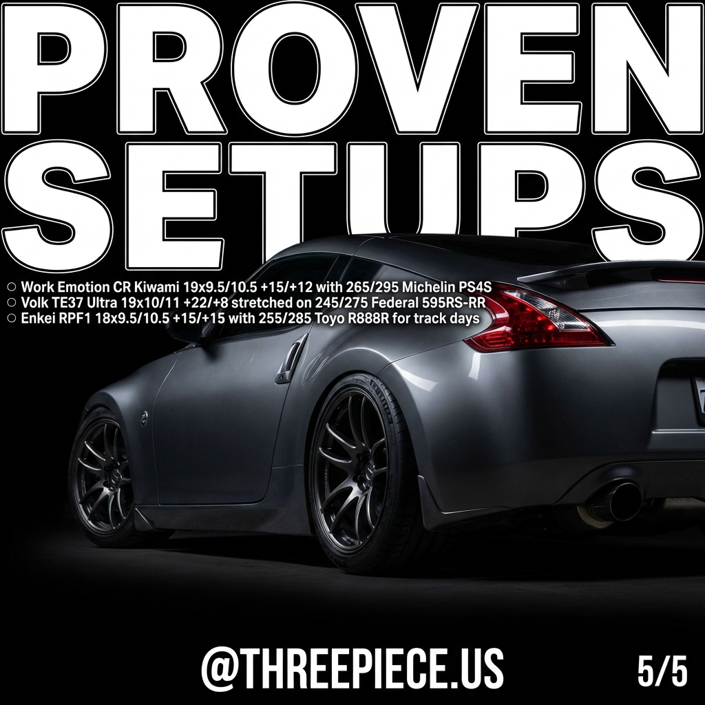 370Z with proven Work Emotion CR Kiwami wheel setup
