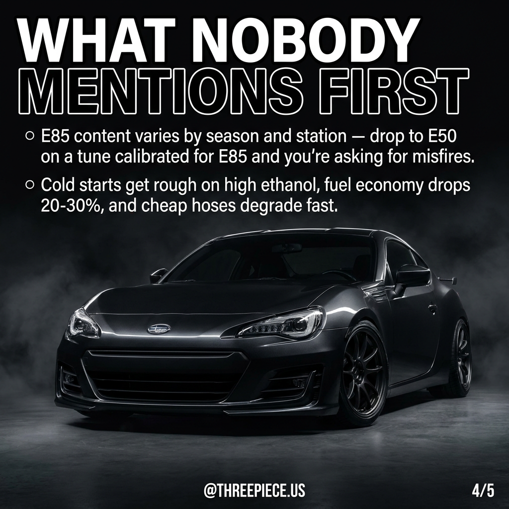 FA20 flex fuel failure modes E85 misfires fuel system