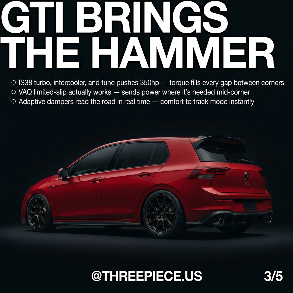 Volkswagen Golf GTI Mk8 with IS38 turbo upgrade and performance intercooler