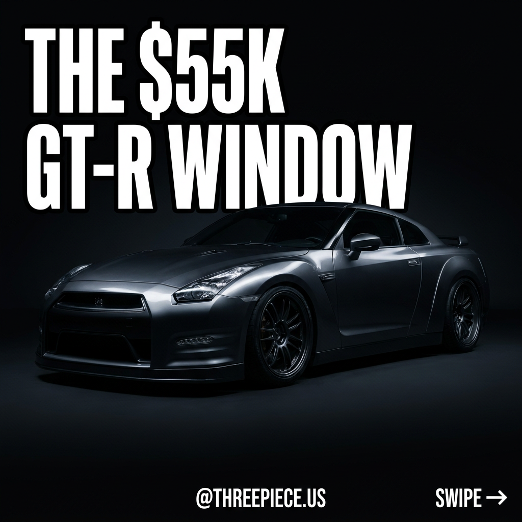 R35 Nissan GT-R CBA depreciation curve with pricing data for used examples