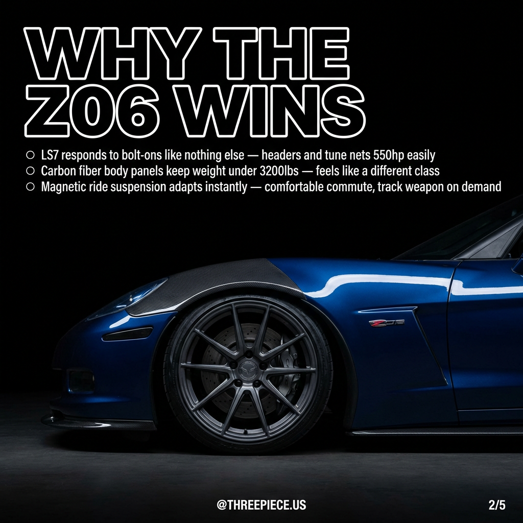 C6 Z06 carbon fiber body panels and lightweight construction