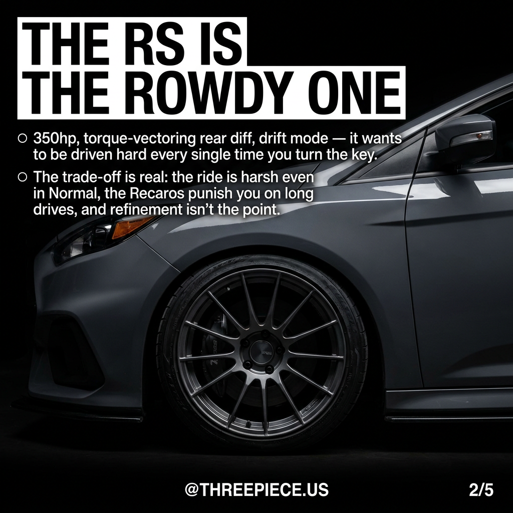 Ford Focus RS with torque-vectoring AWD system and EcoBoost engine