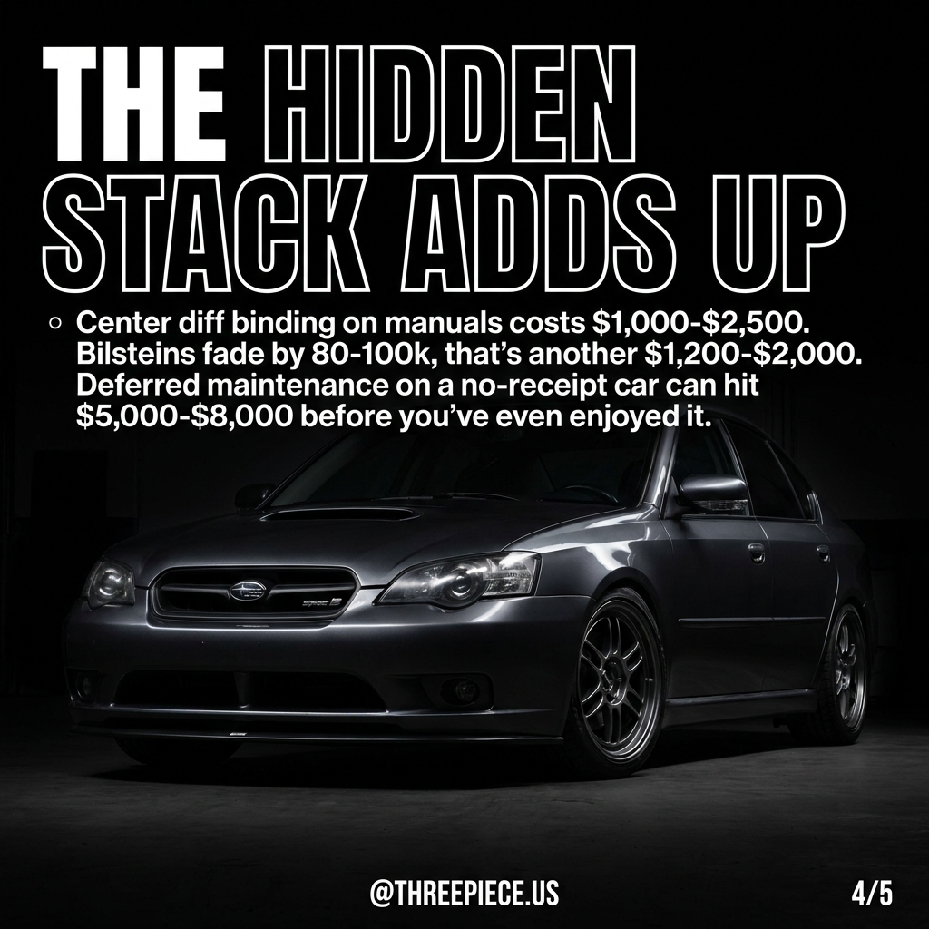 Subaru Legacy Spec B repair cost breakdown and common failures