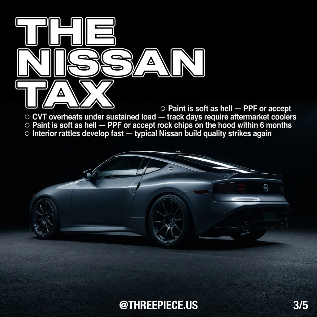 Nissan Z trim comparison showing Sport Performance and Proto specifications