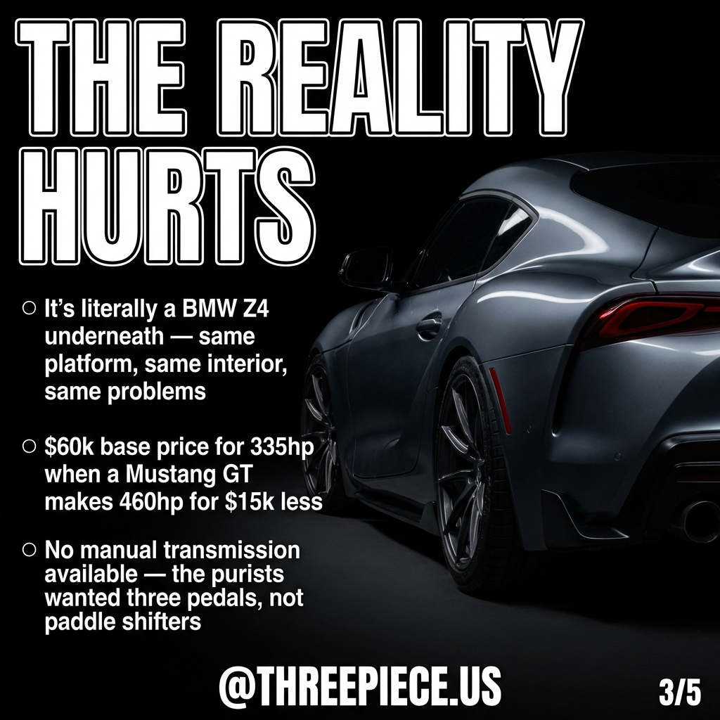 Toyota Supra A90 B58 engine bay with turbo and intake modifications