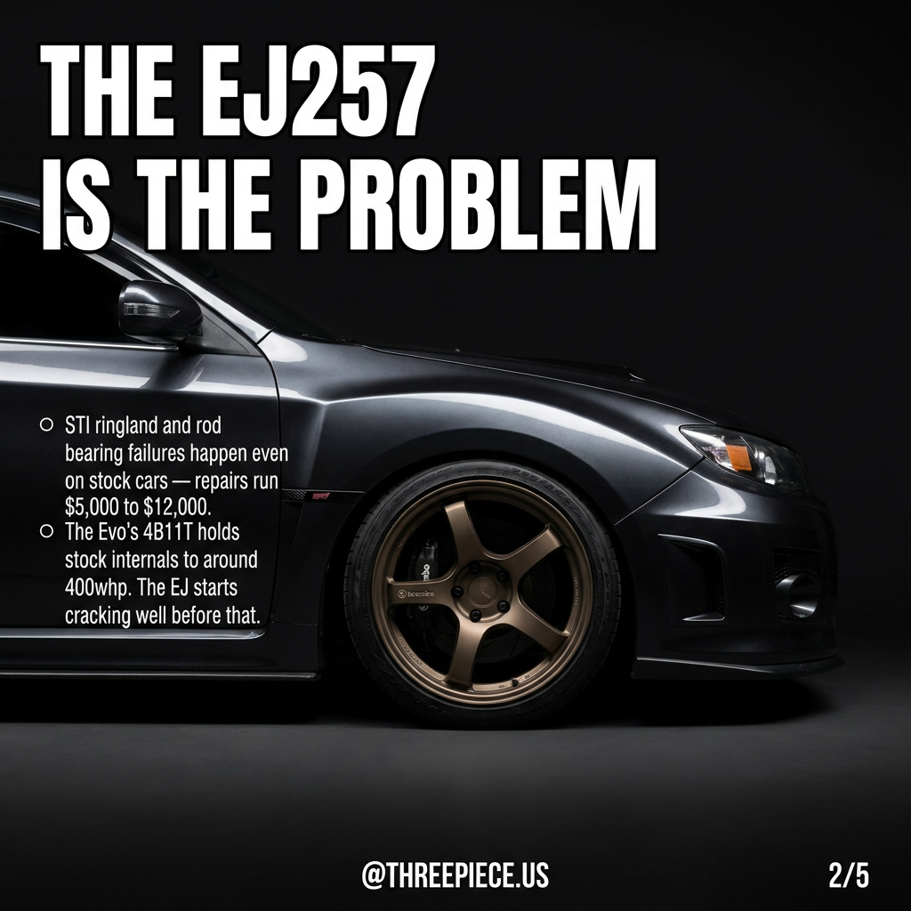 EJ257 engine failure points and ringland damage explanation