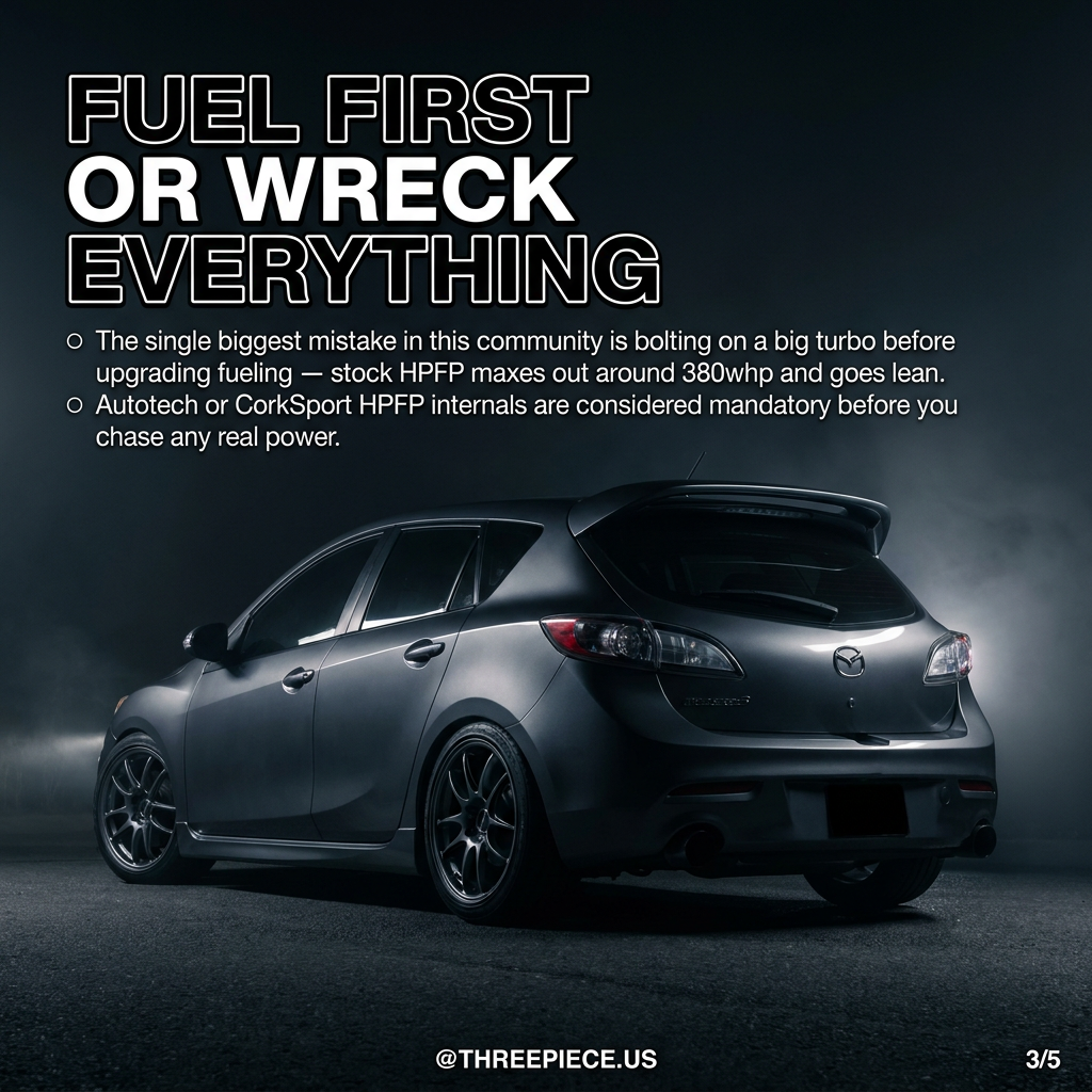Mazdaspeed3 fuel system upgrade diagram HPFP internals
