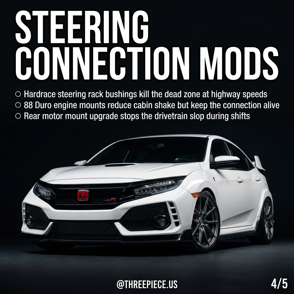 FK8 Type R Hardrace steering rack bushings installation