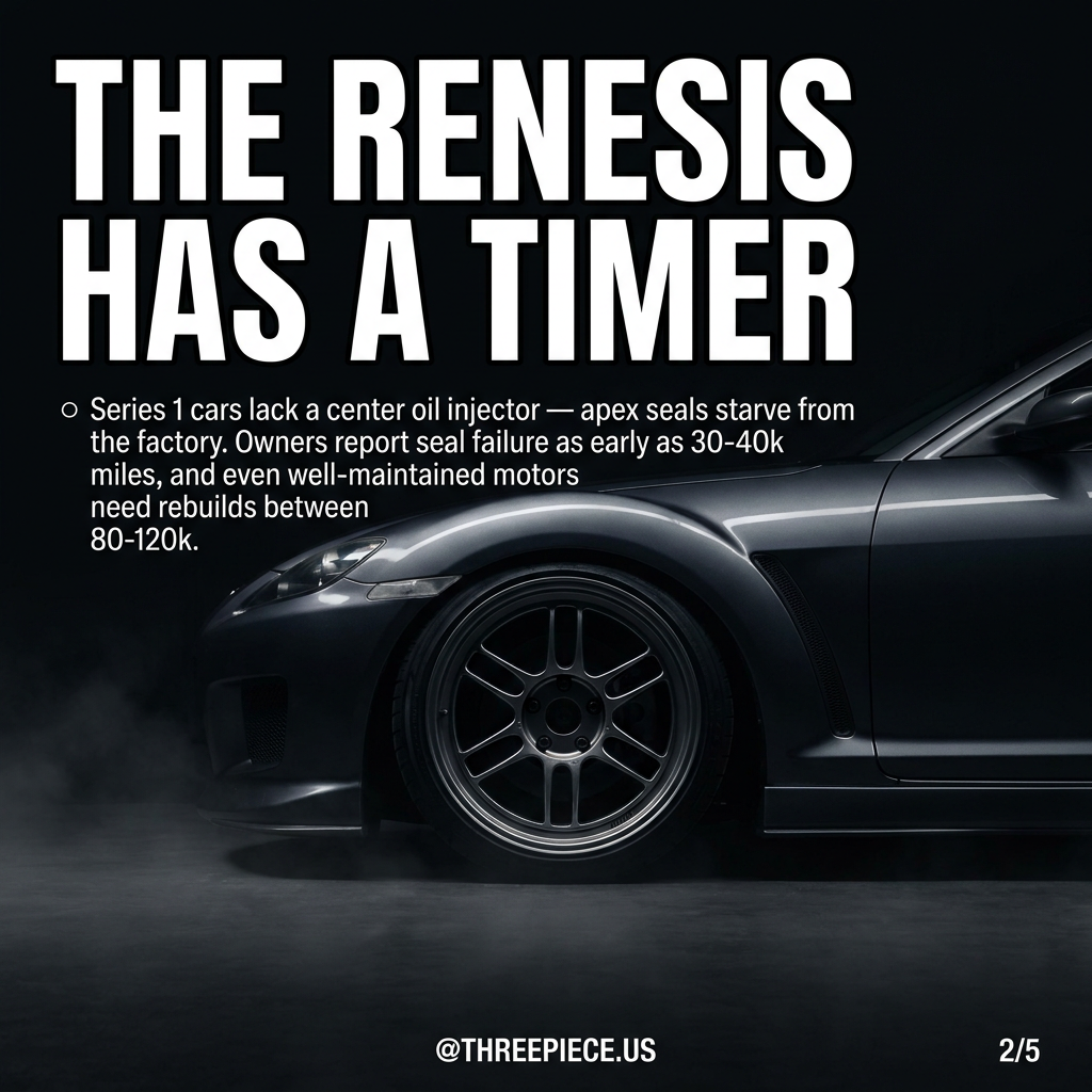 Mazda RX-8 Renesis 13B-MSP apex seal failure timeline