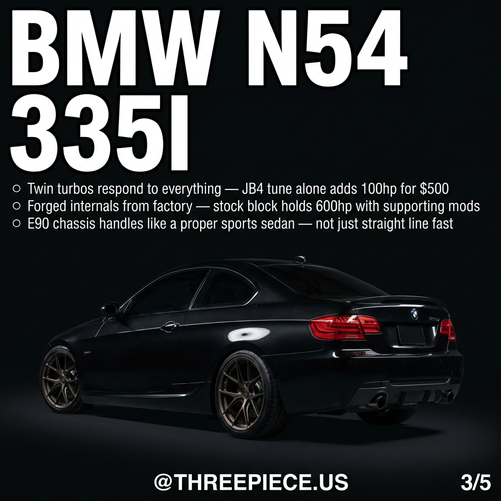 BMW N54 335i E90 sedan with performance modifications