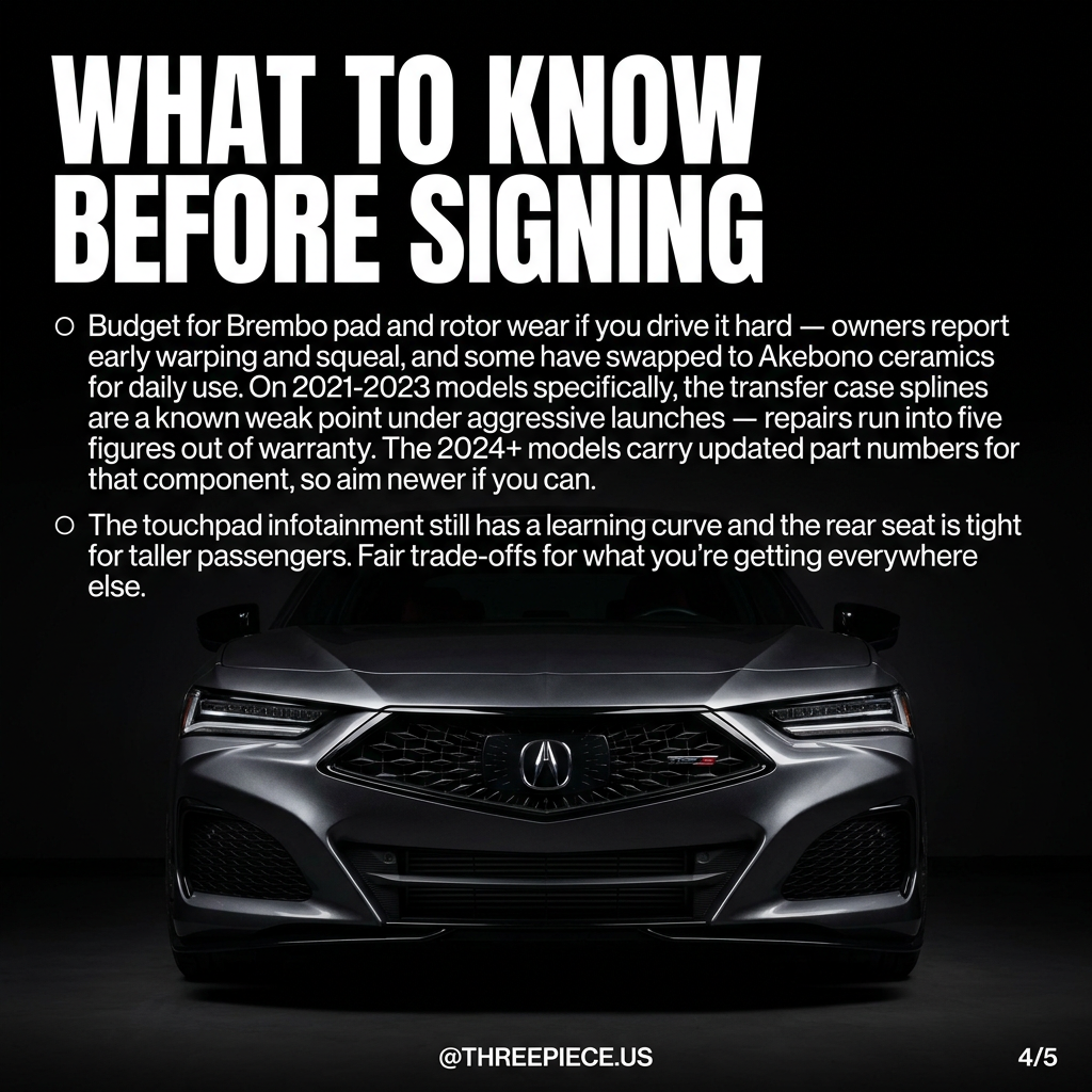 Acura TLX Type S engine bay showing 3.0-liter twin-scroll turbo V6