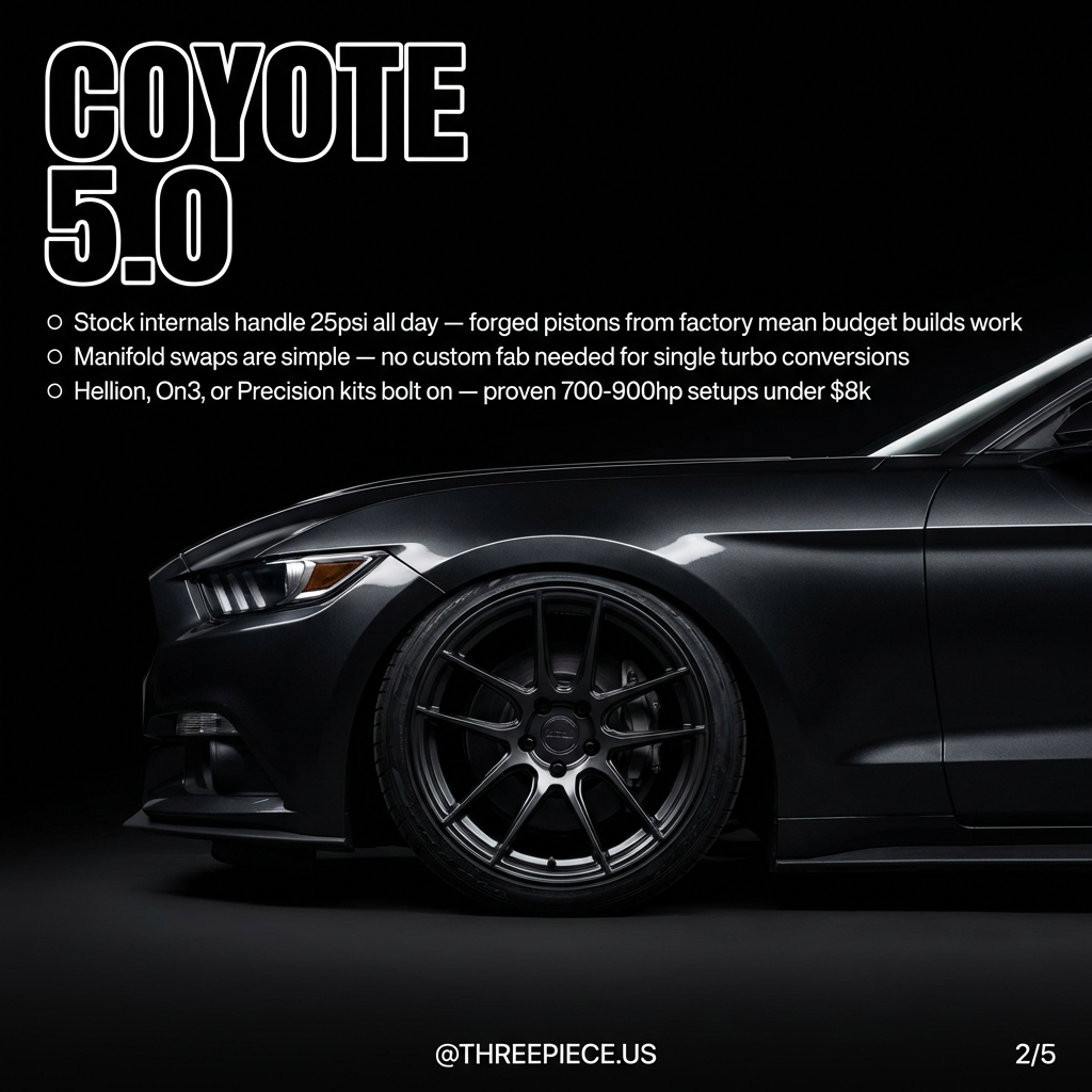 Coyote 5.0 factory forged pistons handling boost