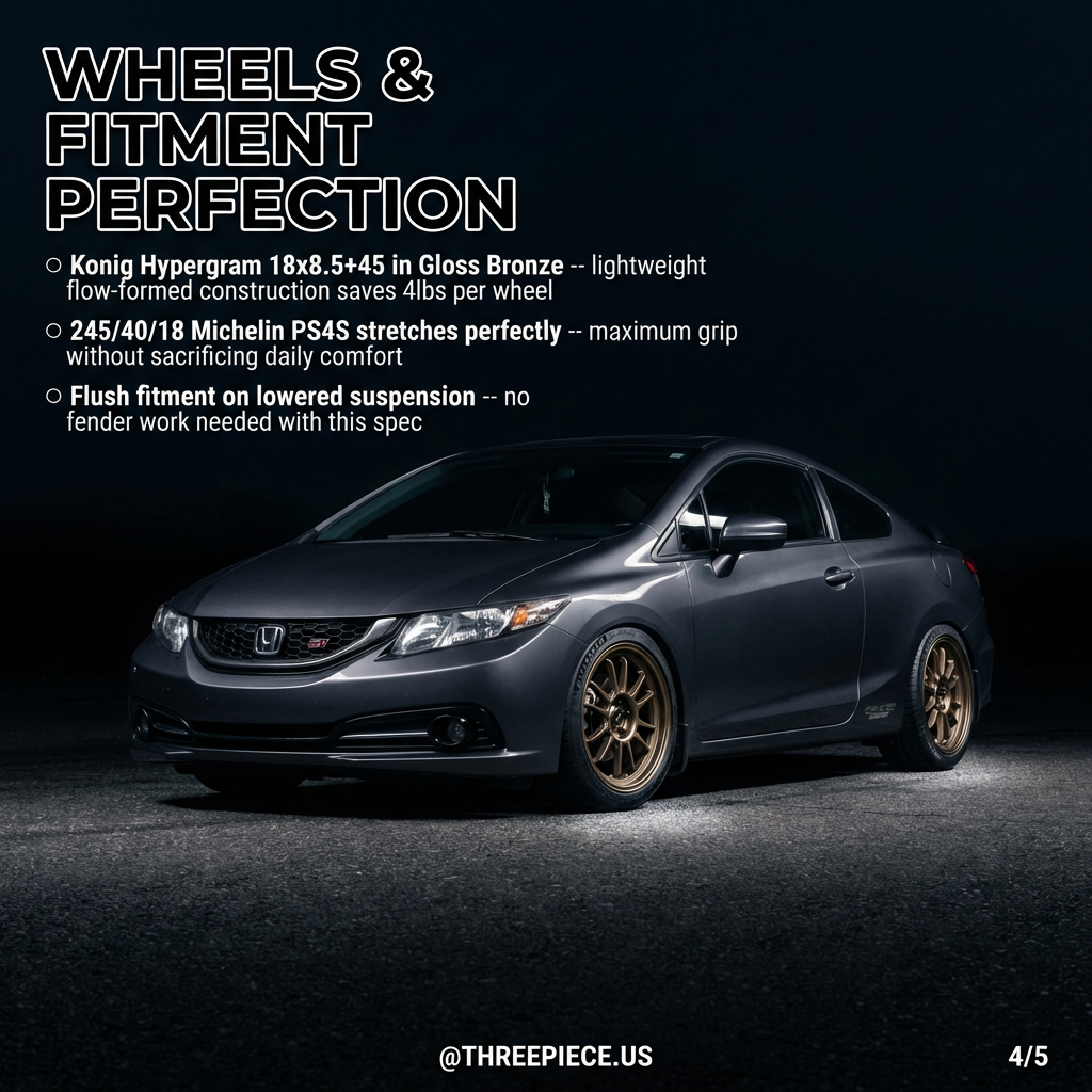 Konig Hypergram wheels in 18x8.5+45 with 245/40 Michelin PS4S tires