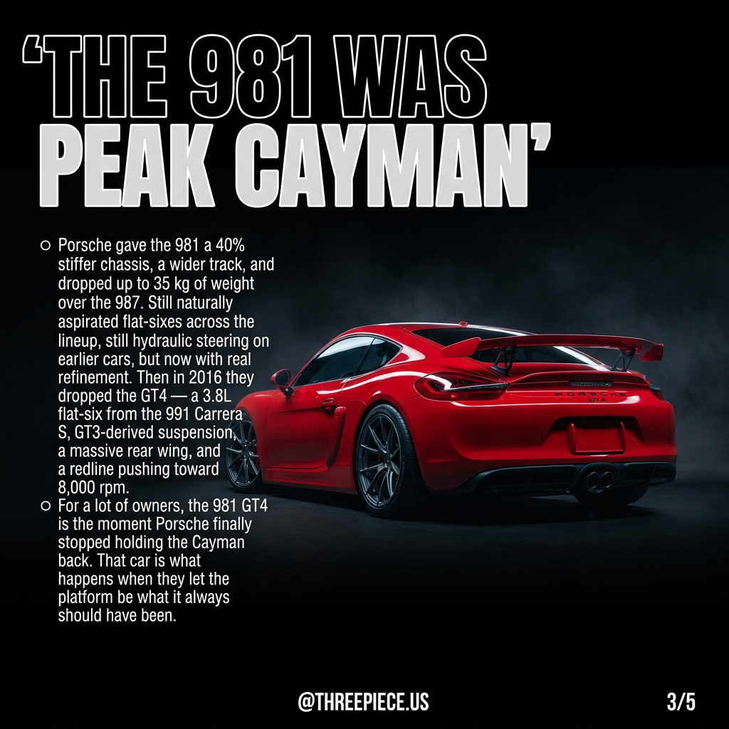 Porsche 987 Cayman S first generation with flat-six engine