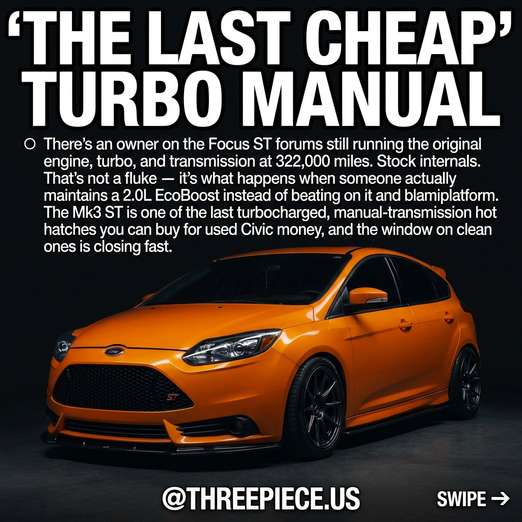 2013-2014 Ford Focus ST Mk3 turbo hatch with aftermarket wheels