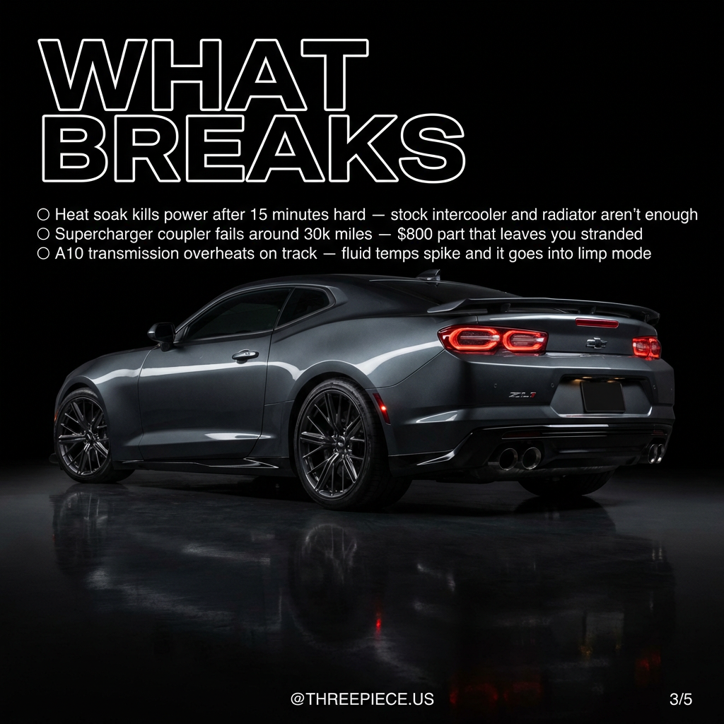Camaro ZL1 A10 transmission overheating issues track use