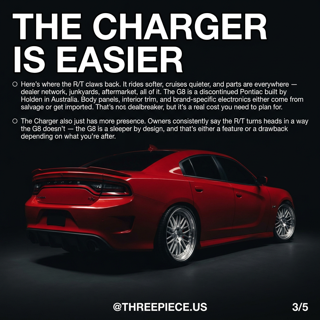Dodge Charger RT interior comfort and daily driving comparison
