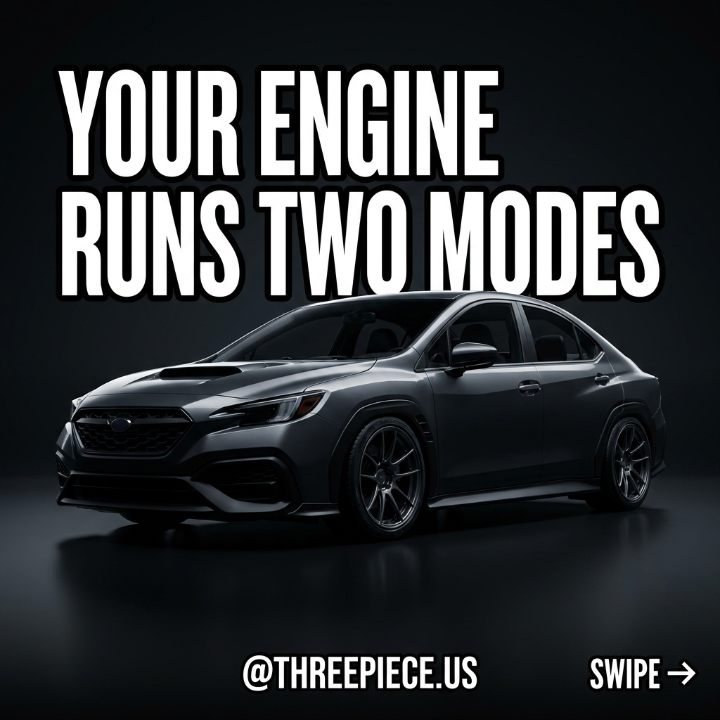 Air-fuel ratio explained infographic showing engine modes and AFR targets