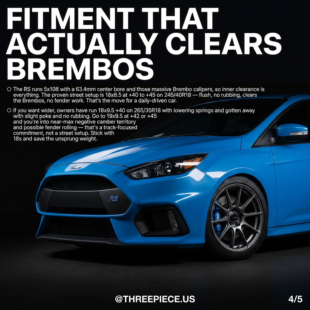 Ford Focus RS suspension and drivetrain upgrades coilover setup