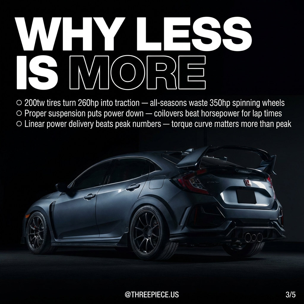 Tire contact patch comparison showing 200tw vs all-season grip