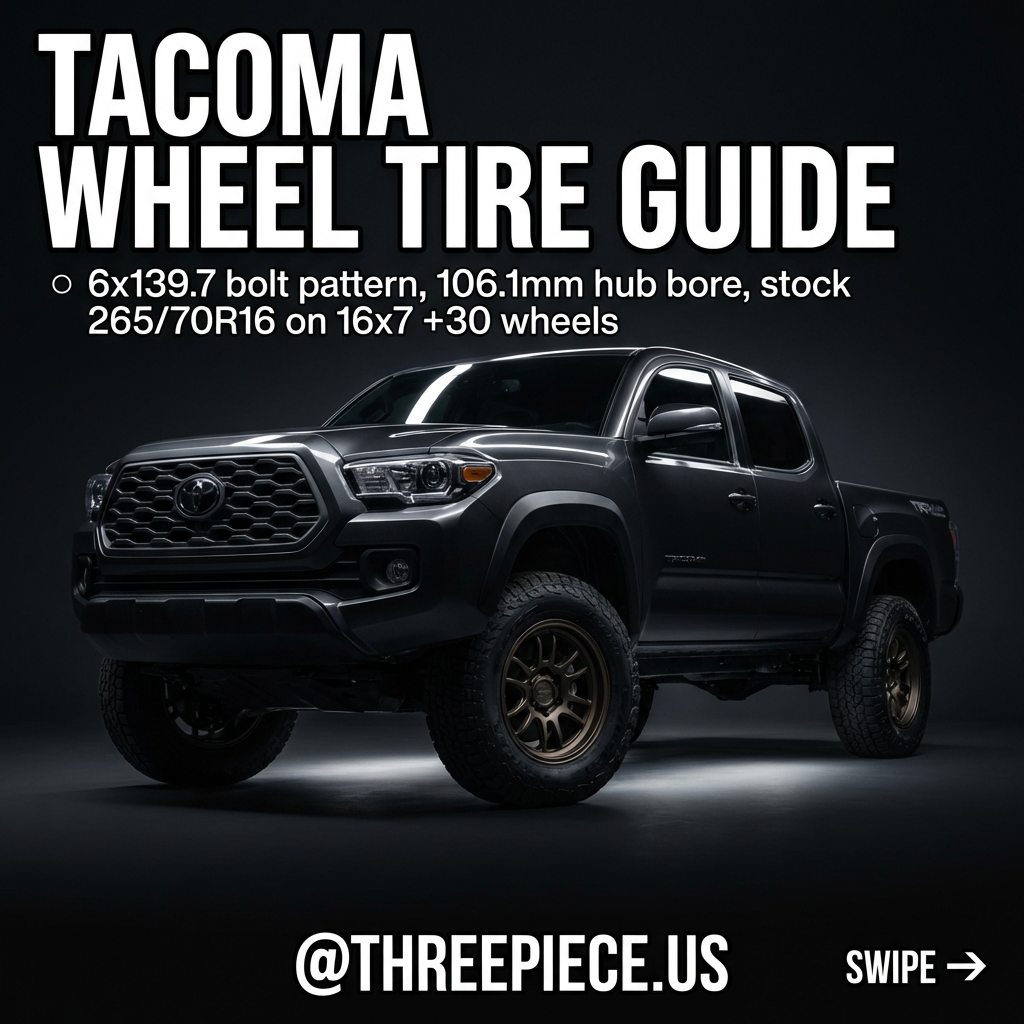 Toyota Tacoma wheel and tire fitment guide from stock to lifted