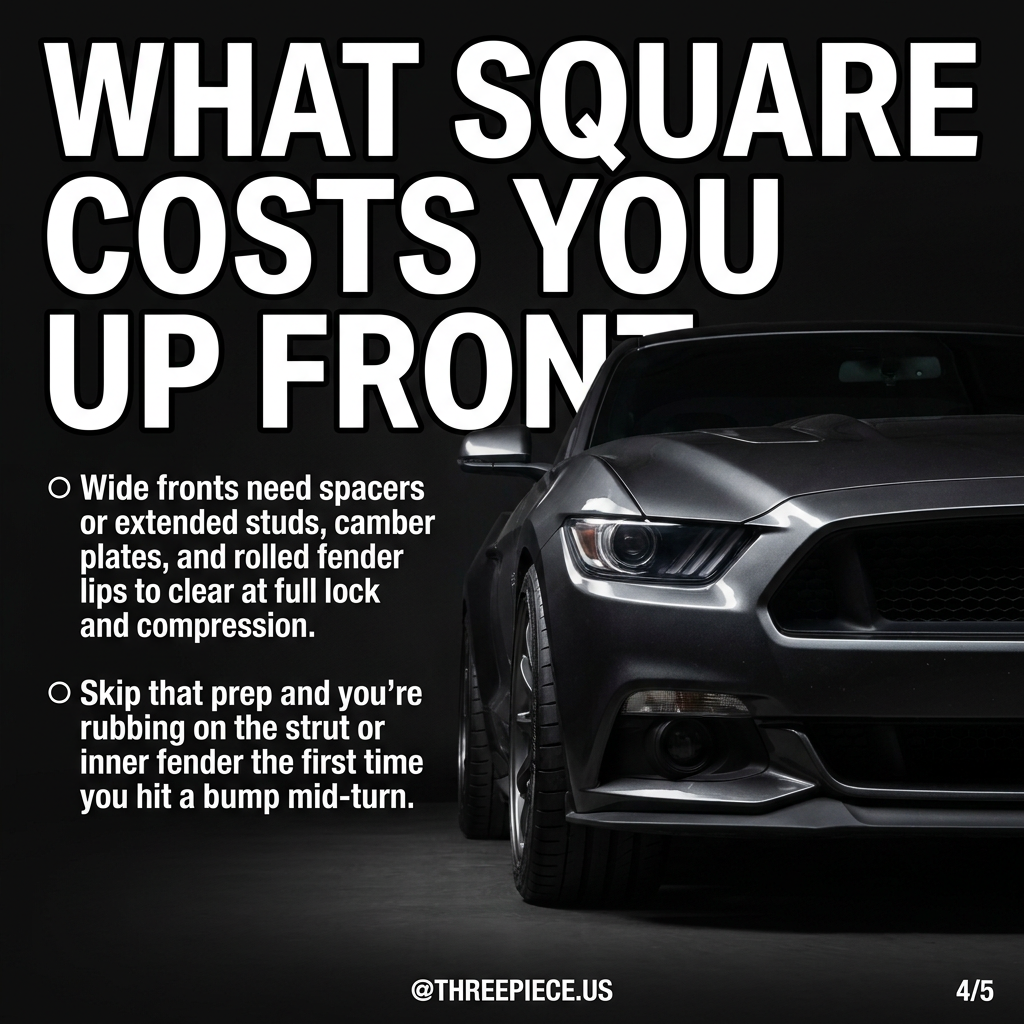 S550 Mustang front strut clearance spacer camber plate requirements