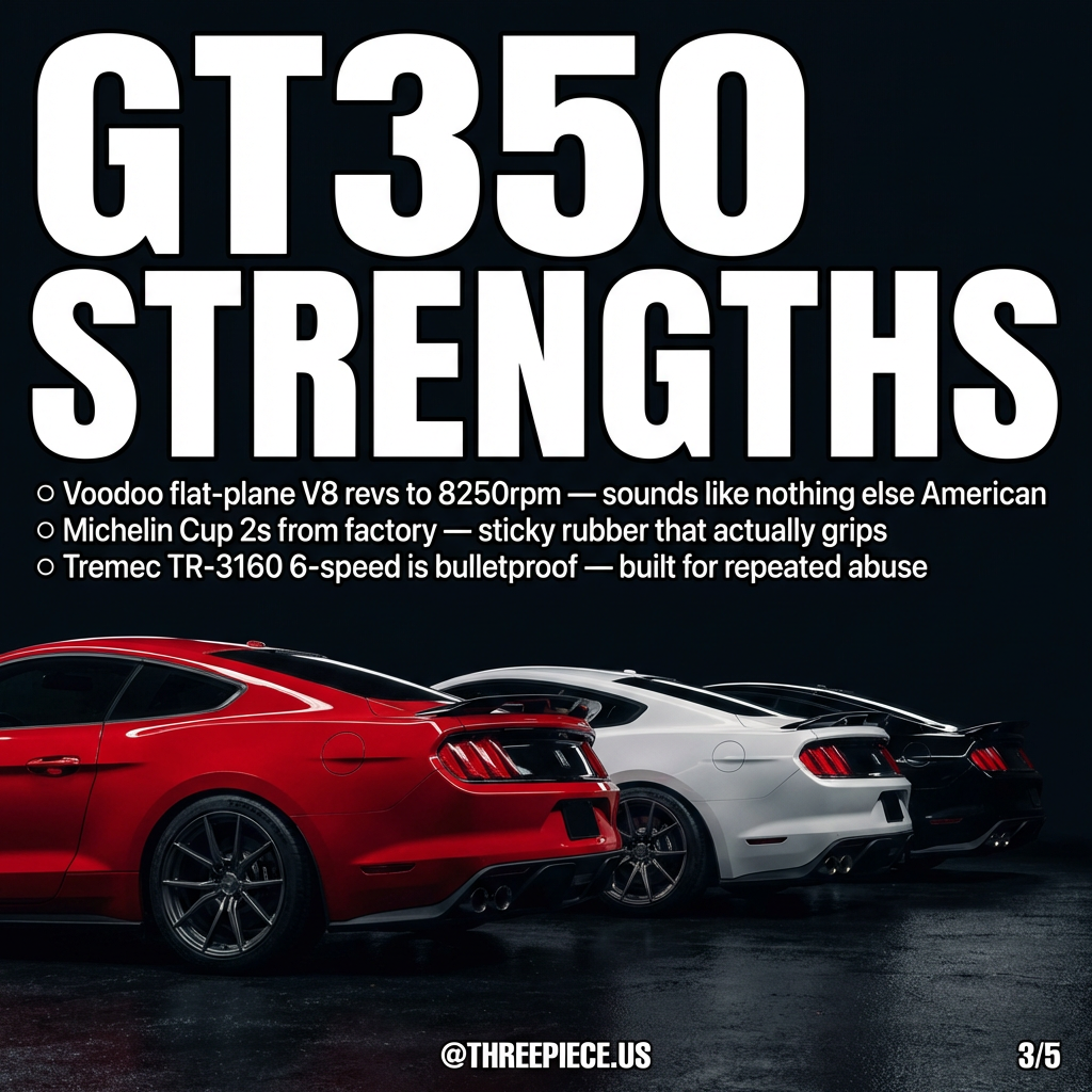 Shelby GT350 Voodoo V8 engine with flat-plane crank design