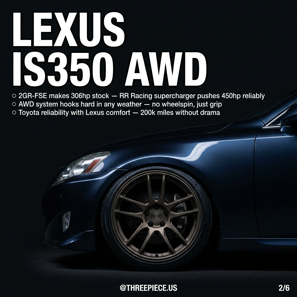 Lexus IS350 AWD with aftermarket exhaust system