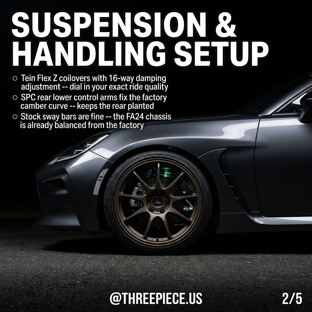 Tein Flex Z coilovers and SPC rear control arms on GR86