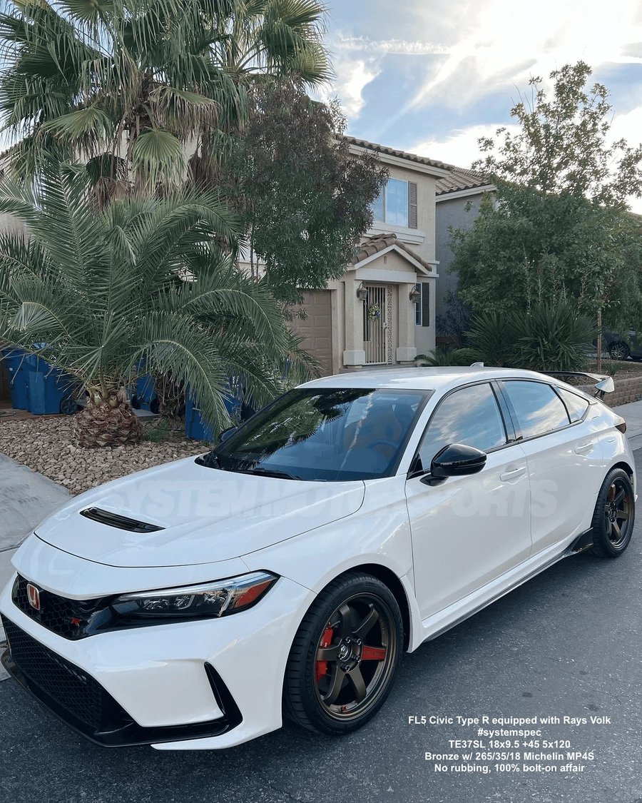 Honda Civic Type R aftermarket wheels Honda Civic Type R with aftermarket wheels — fitment