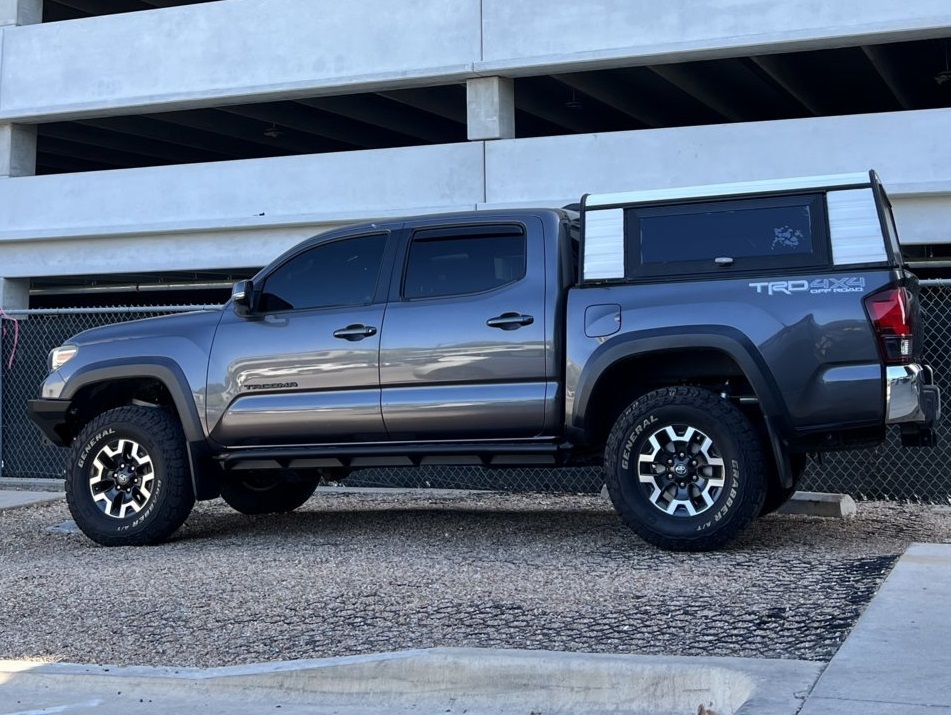 toyota tacoma on skinny tires