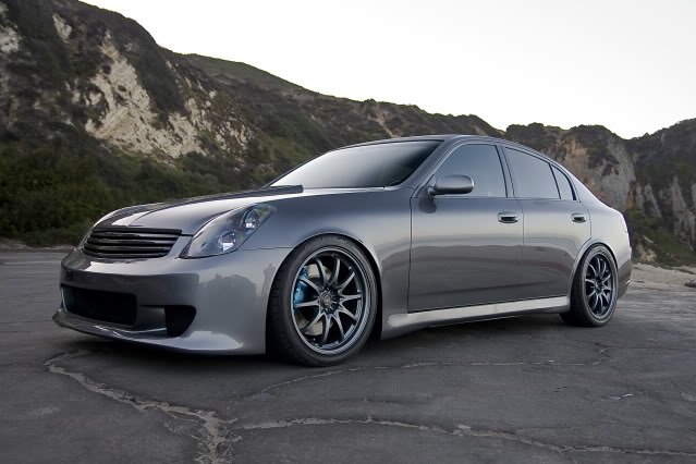 Infiniti G35 sedan on 19-inch wheels with spacers