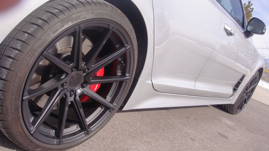 2019 Kia Stinger GT with TSW Watkins wheels in 19x8.5 40mm offset on 225/40/19 tires