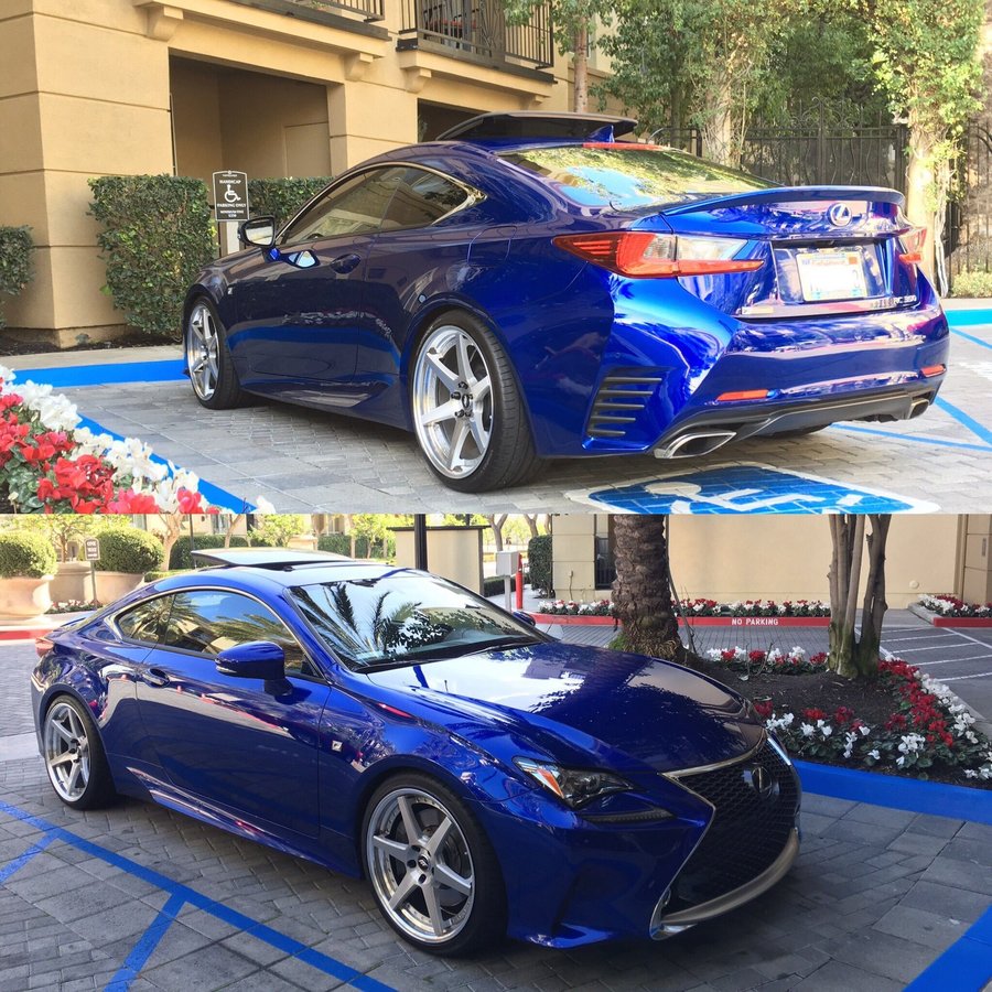 Lexus RC300 aftermarket wheels Lexus RC300 with aftermarket wheels — 5x114.3mm fitment