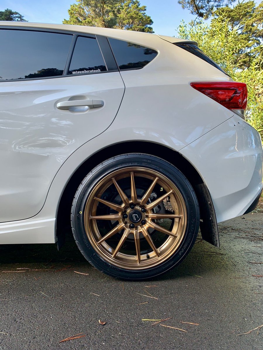 Subaru Impreza aftermarket wheels Subaru Impreza with aftermarket wheels — 5x100mm fitment