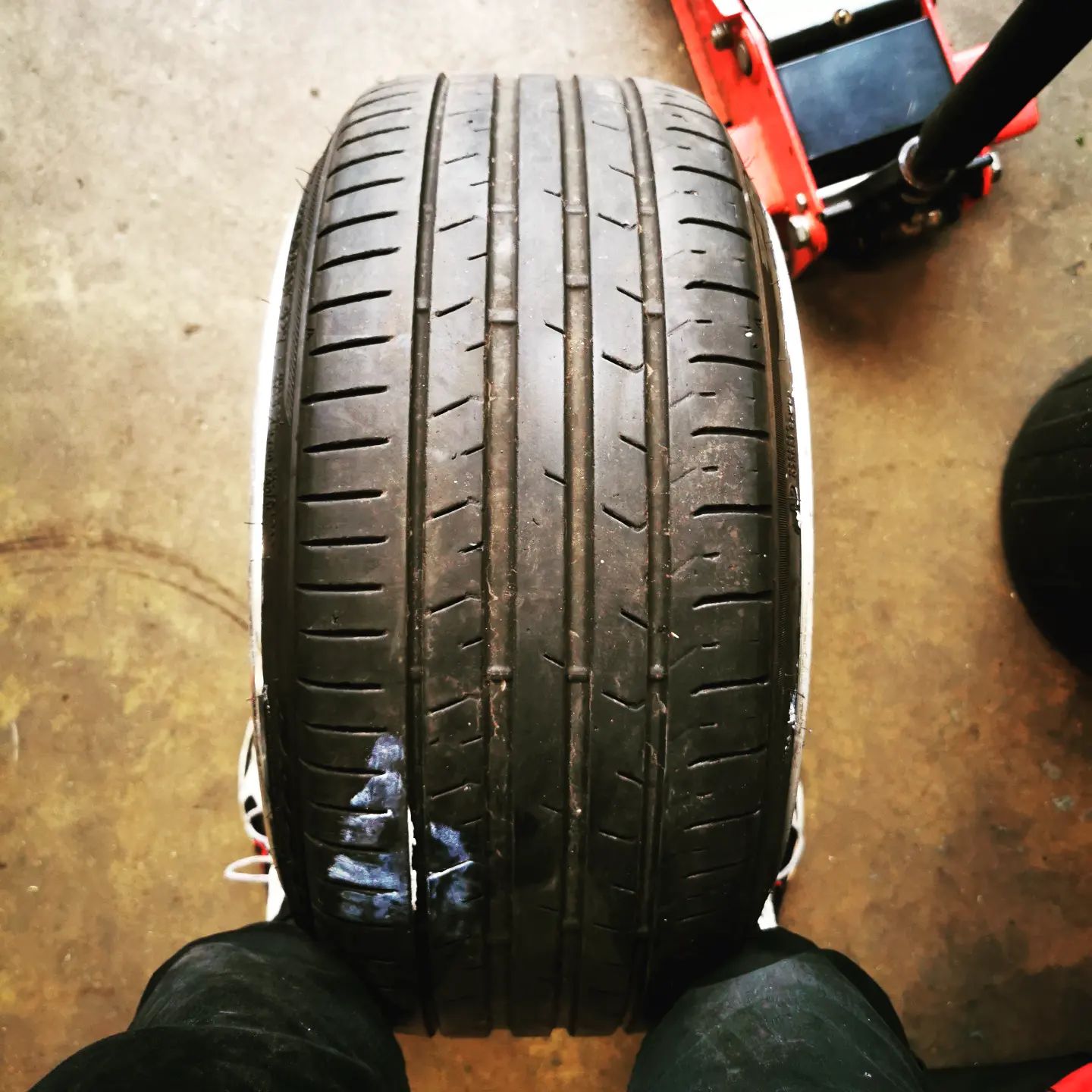 stretched tires