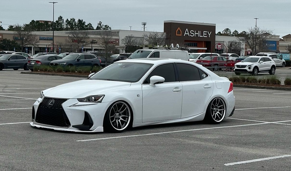 bagged lexus 3is on work wheels